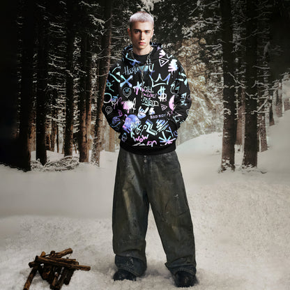 Midnight Graffiti Streetwear Hoodie