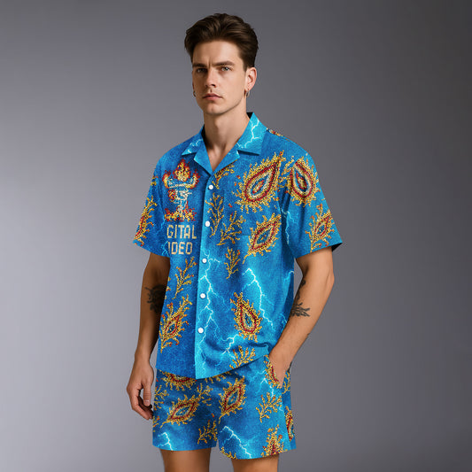Digital Rodeo Hawaiian Shirt & Shorts Set
