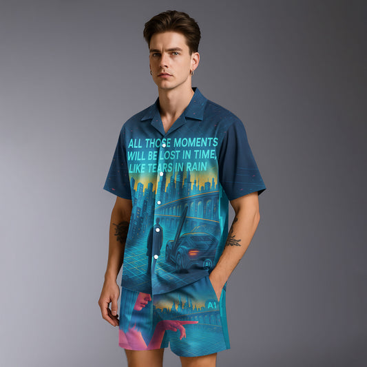Bladerunner Hawaiian Shirt & Shorts Set