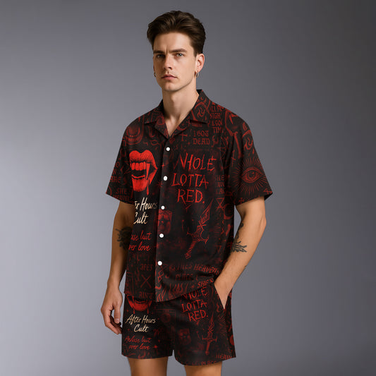 Vamp Holiday Hawaiian Uniform Shirt & Shorts Set