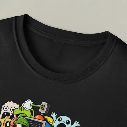 Jungle Chaos Doodle Creatures Unisex T-Shirt