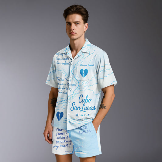 No Friends in Cabo Hawaiian Shirt & Shorts Set