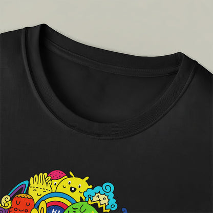 Kawaii Doodle Art Monster Crowd Unisex T-Shirt