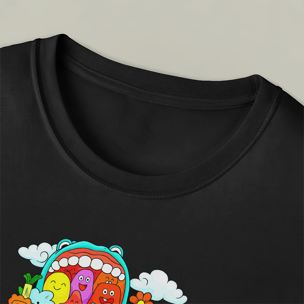 Colorful Doodle Farm Friends Unisex Graphic T-Shirt