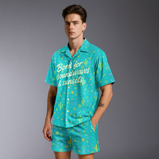 Cactus Beach Club Hawaiian Shirt & Shorts Set