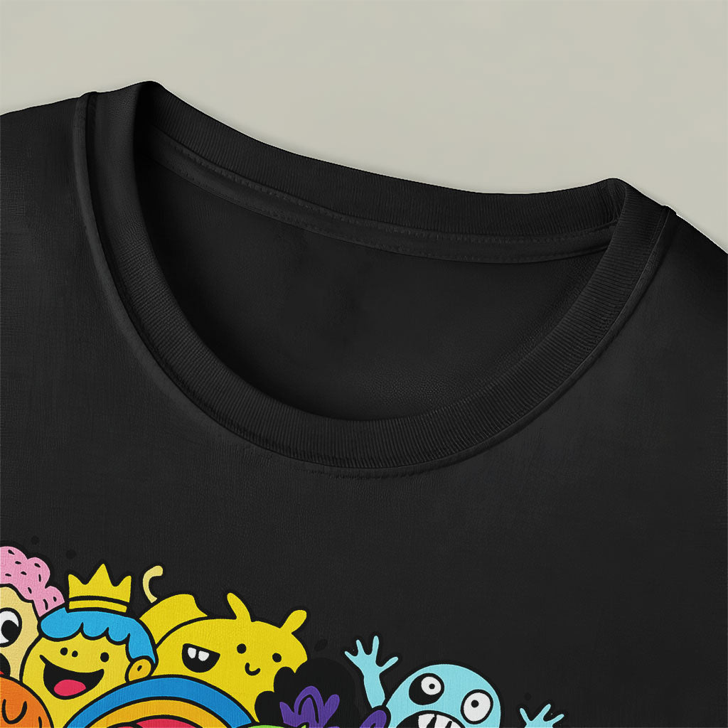 Doodle Character Block Unisex Graphic T-Shirt