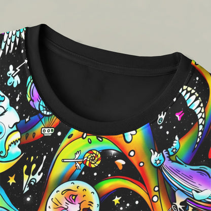 Space Graffiti Doodle All-Over Print Unisex T-Shirt