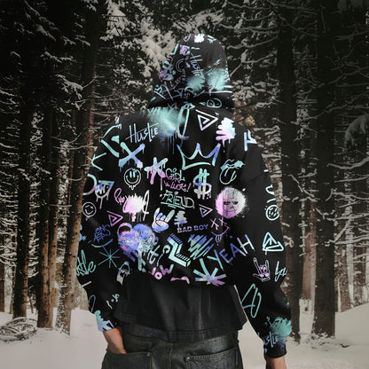 Midnight Graffiti Streetwear Hoodie