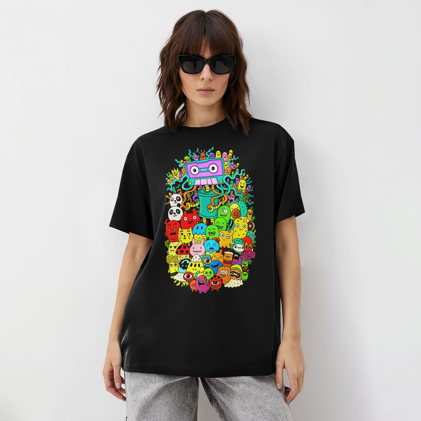 Cassette Doodle Overload Unisex Graphic T-Shirt