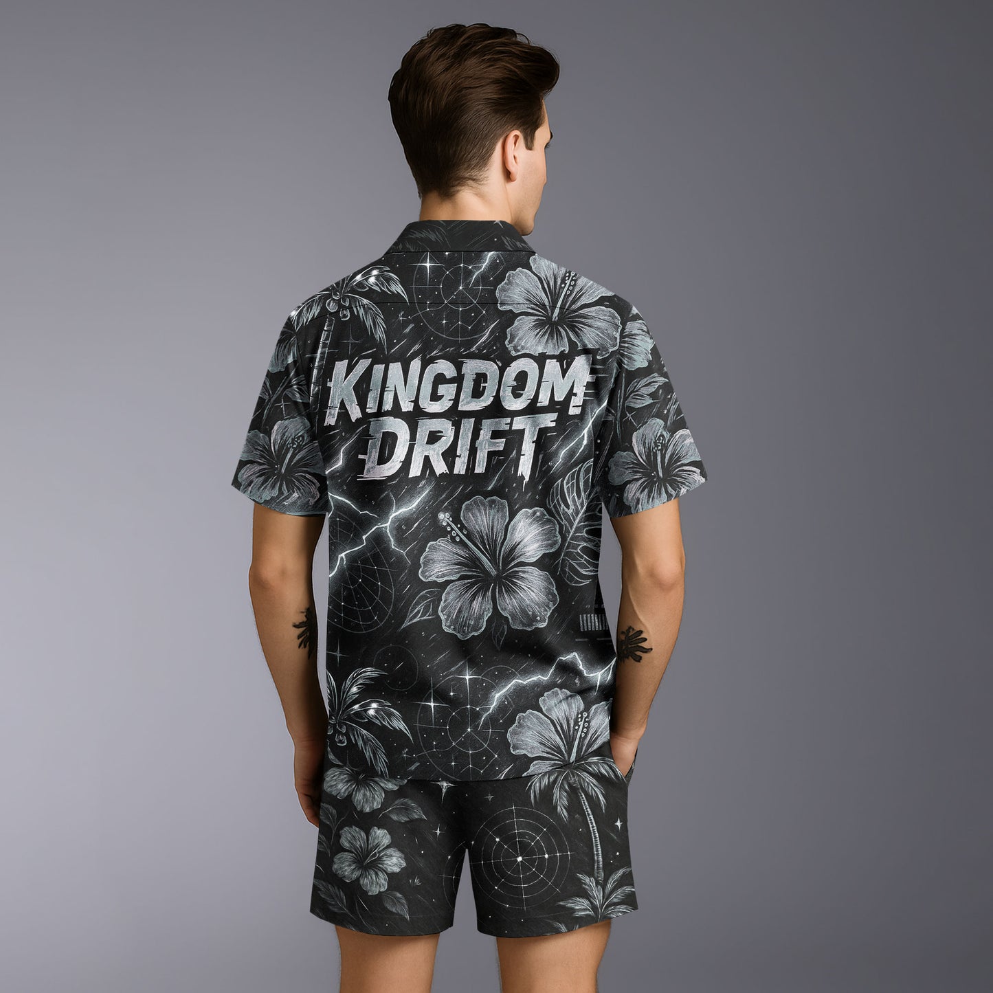 Kingdom Drift Hawaiian Shirt & Shorts Set
