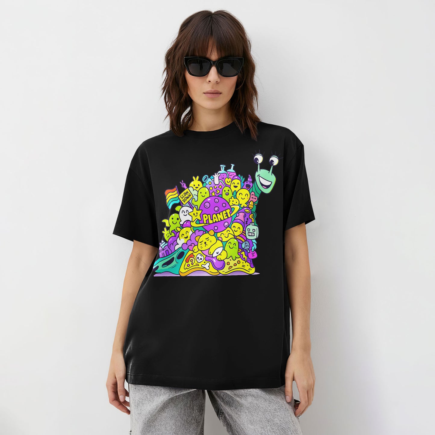 Planet Slime Doodle Universe Unisex T-Shirt