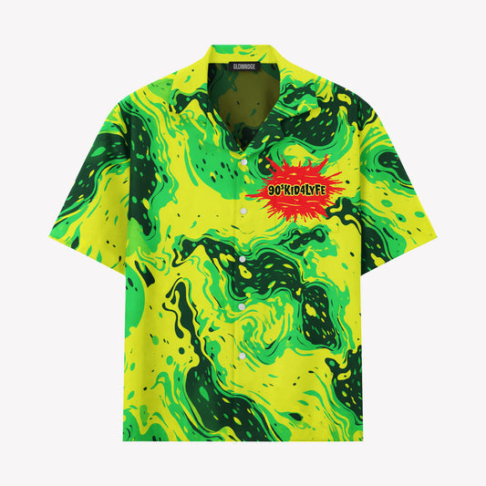 90s Slime Splash Retro Hawaiian Shirt