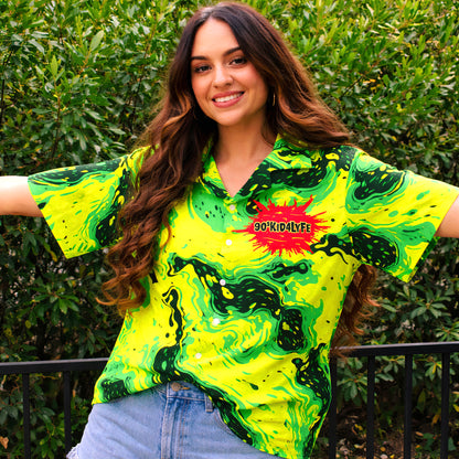 90s Slime Splash Retro Hawaiian Shirt