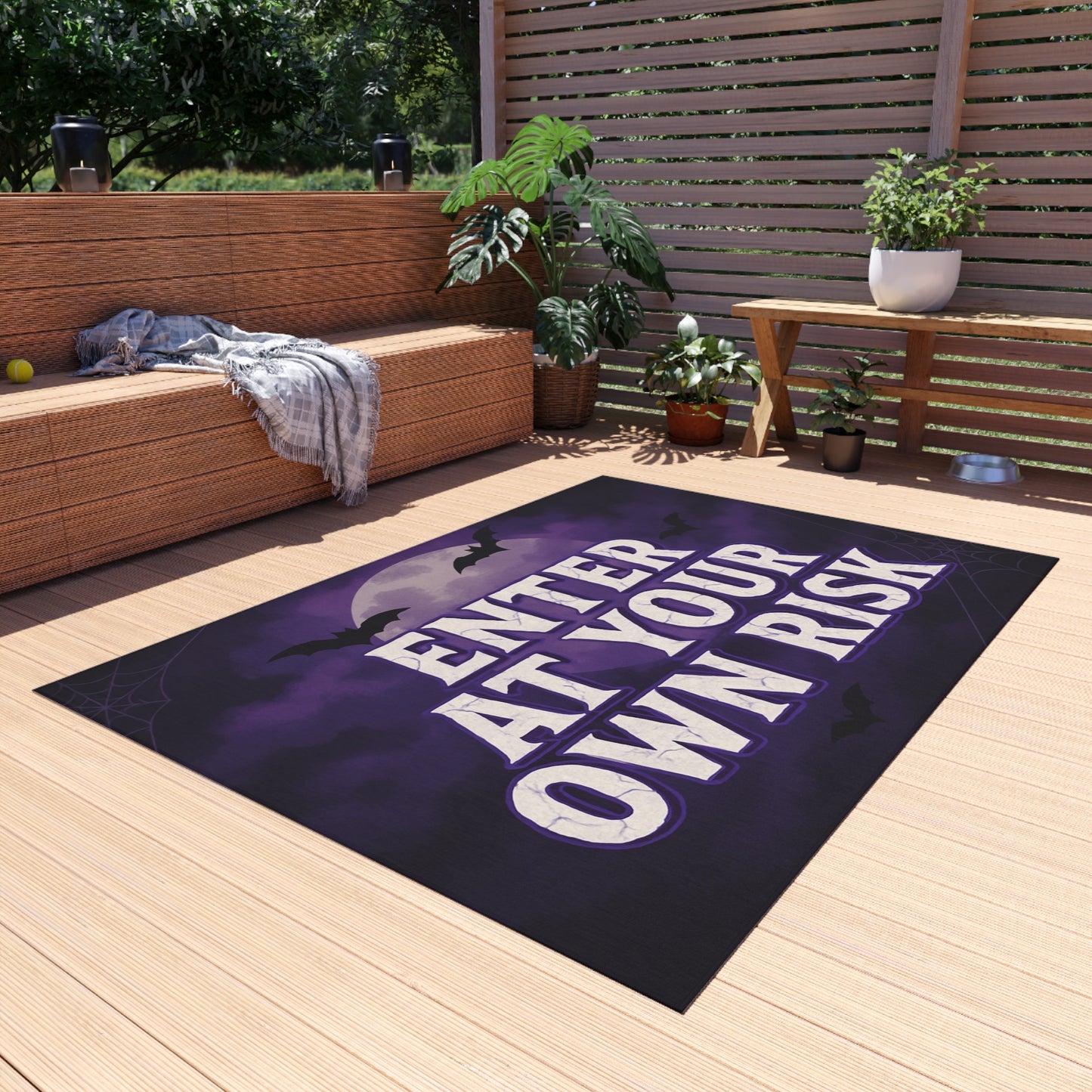 Enter at Your Own Risk Rug — Haunted Welcome