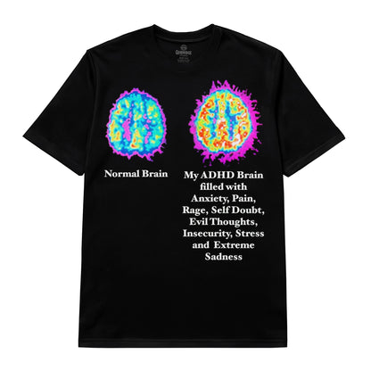 ADHD Brain vs Normal Brain Graphic Tee