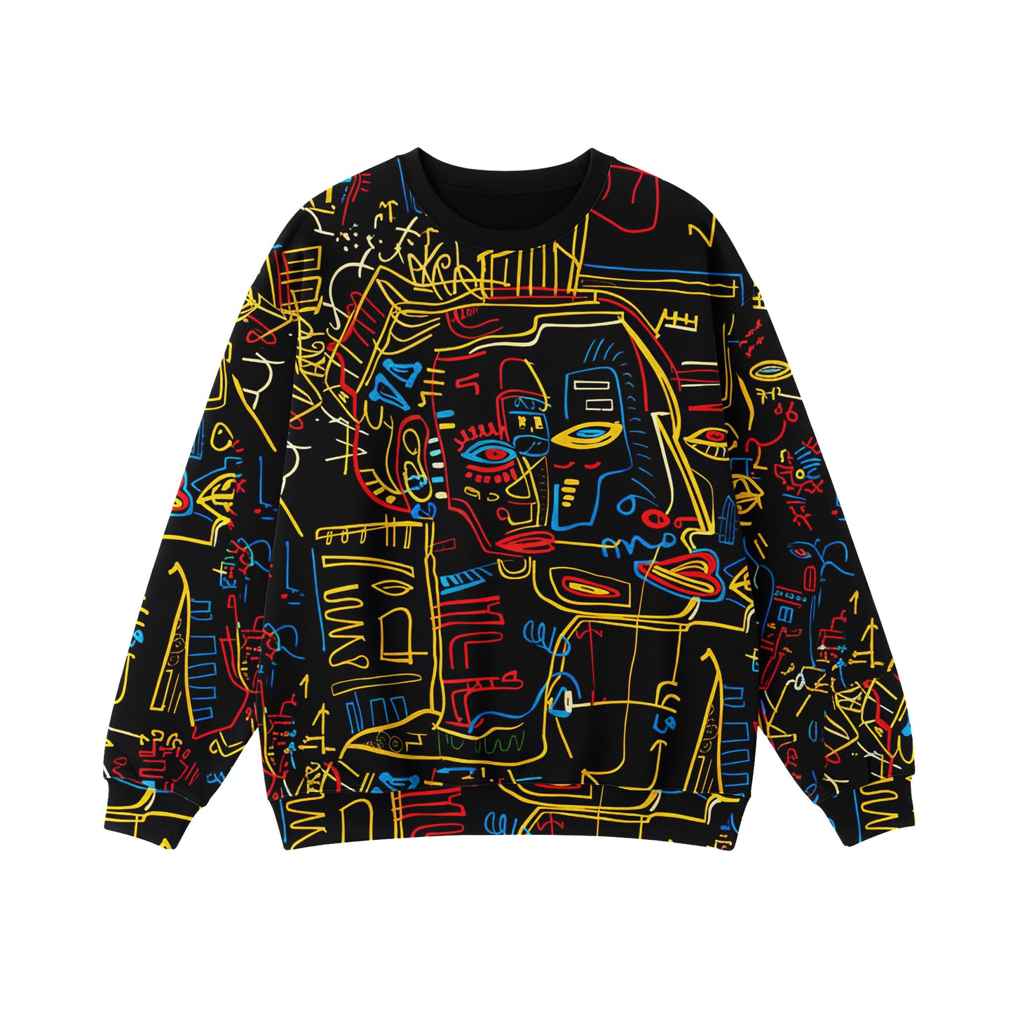 Abstract Neon Faces Sweatshirt
