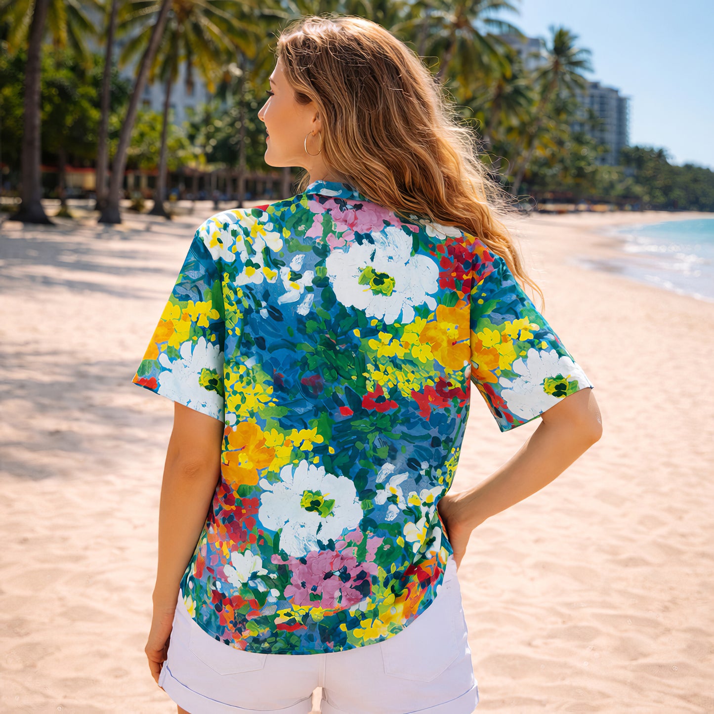 Artistic Floral Hawaiian Shirt