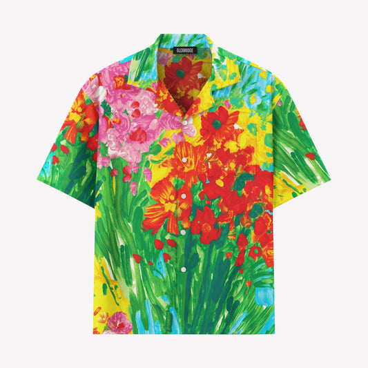 Artistic Tropical Floral Hawaiian Shirt
