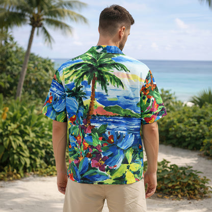 Artistic Tropical Island Hawaiian Shirt
