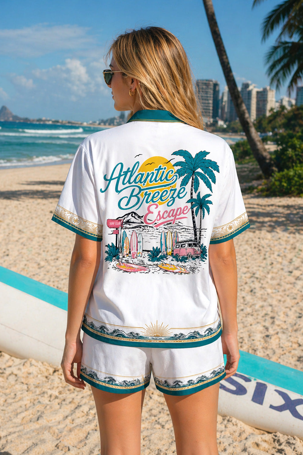 Atlantic Breeze Escape Virginia Beach Hawaiian Shirt & Shorts