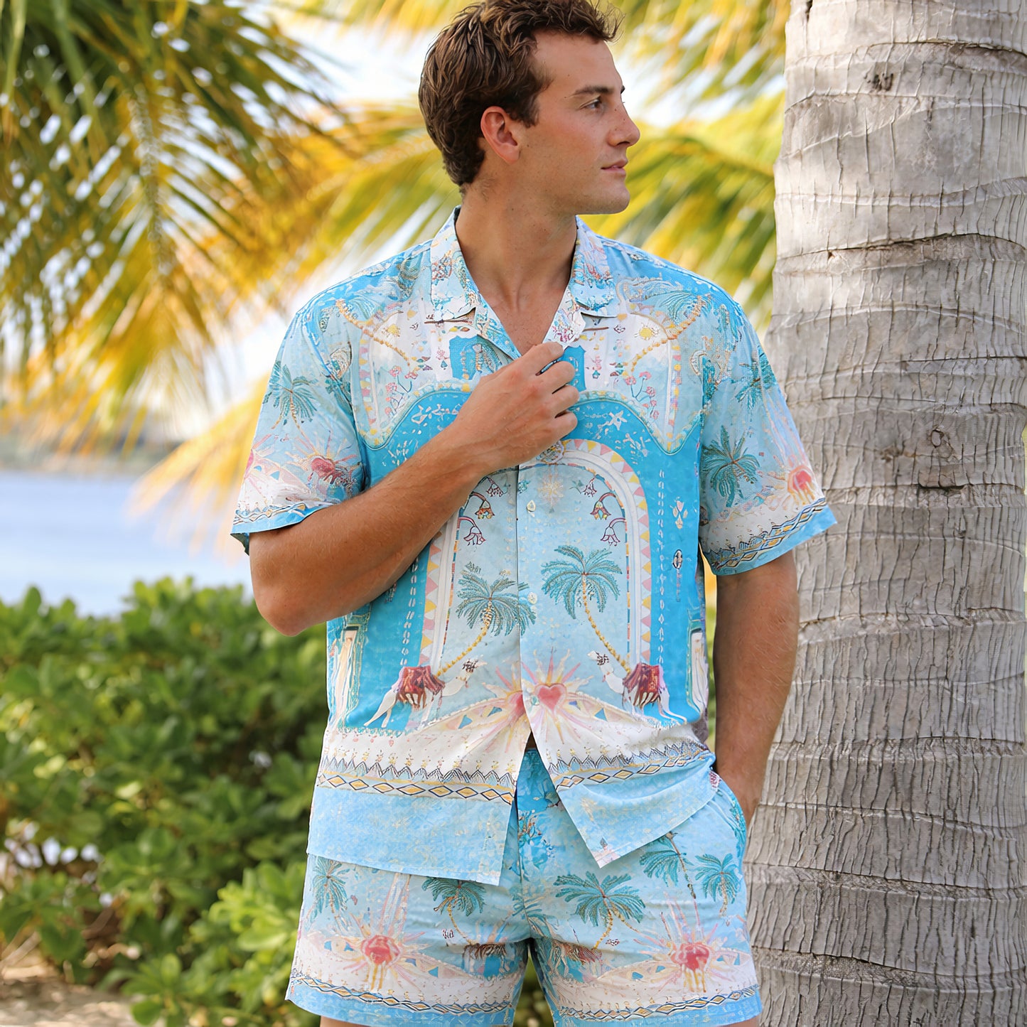 Boho Desert Hawaiian Shirt & Shorts Set