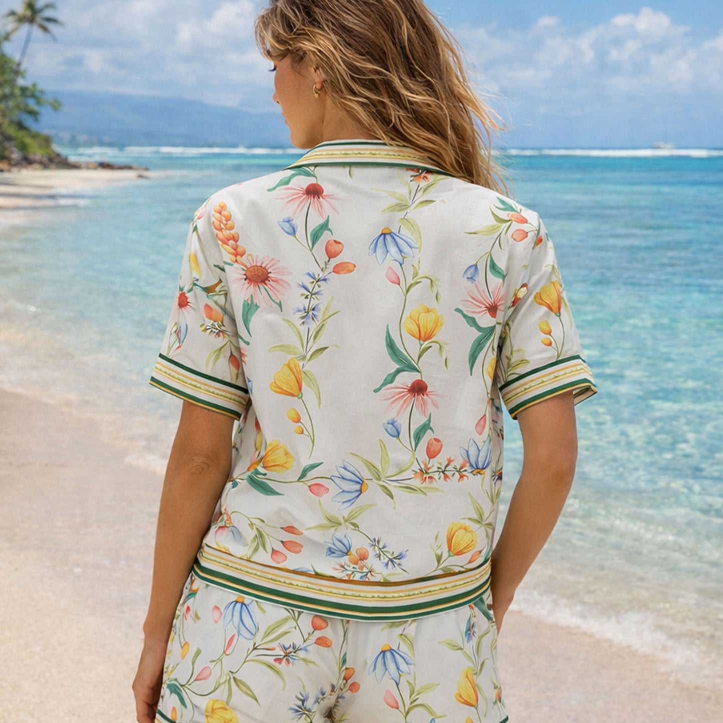 Botanical Breeze Shirt & Shorts Set