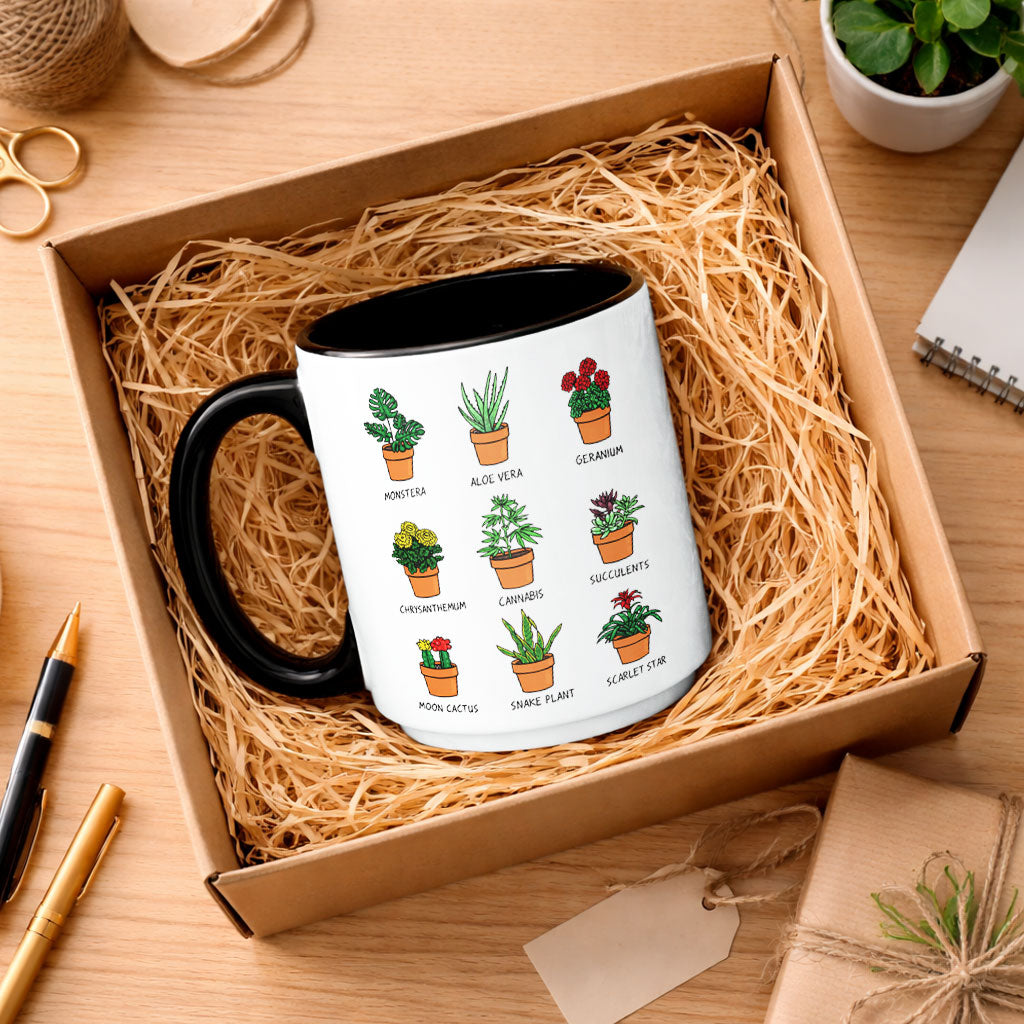 Botanical Houseplant Chart Mug