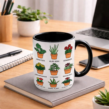 Botanical Houseplant Chart Mug