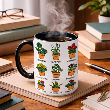 Botanical Houseplant Chart Mug