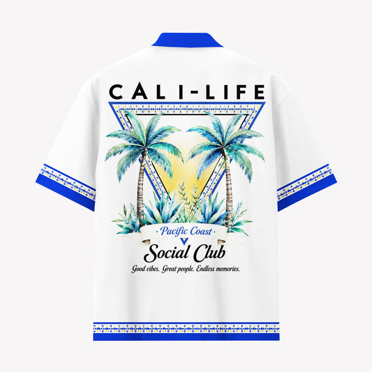 Cali-Life Pacific Coast Social Club Shirt & Shorts Set