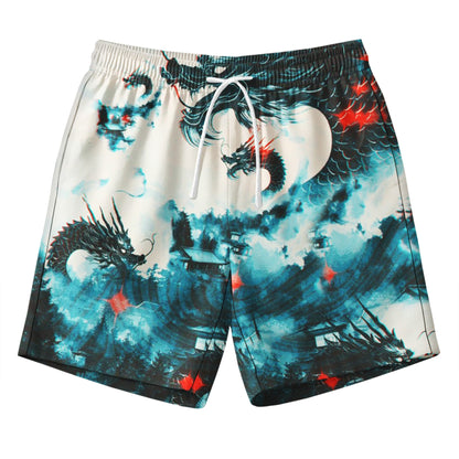 Celestial Jade Dragon Shirts & Shorts Set