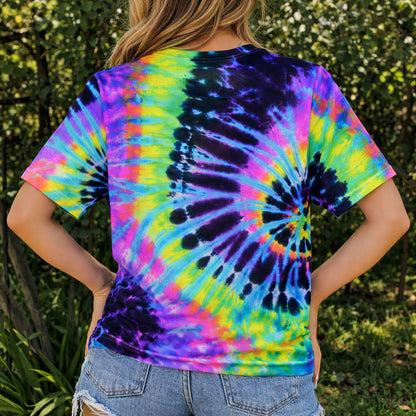 Choose Happiness Smiley Psychedelic Tie Dye T-Shirt