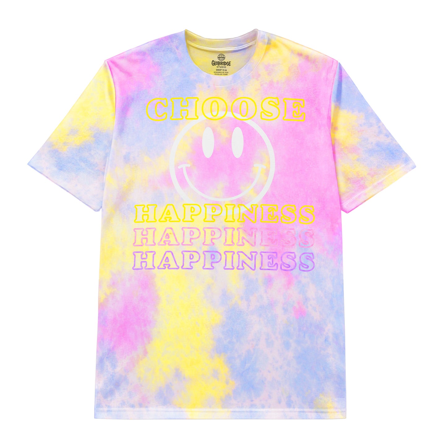 Choose Happiness Smiley Tie Dye T-Shirt
