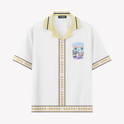 Clearwater Palm Weekend Hawaiian Shirt & Shorts Set