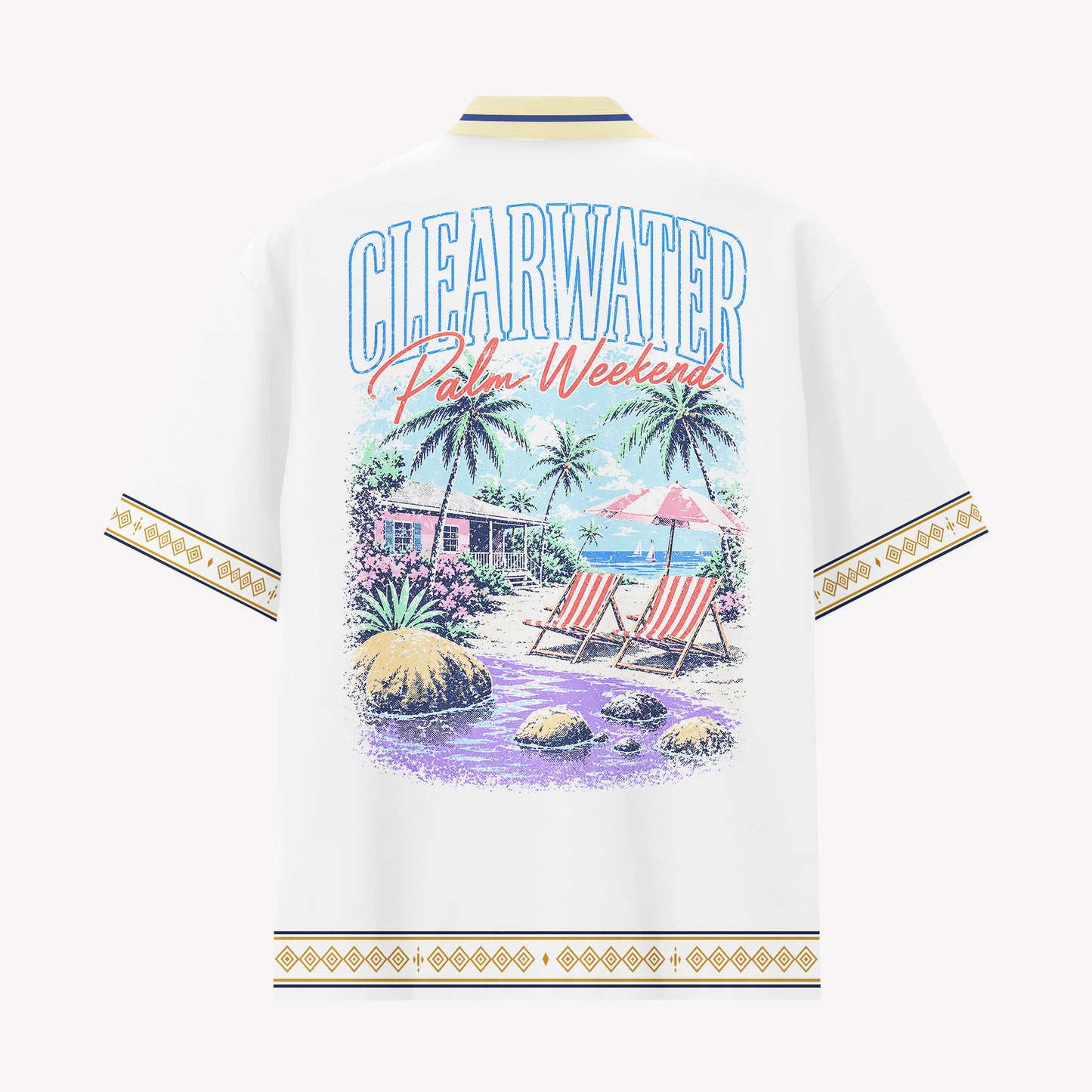 Clearwater Palm Weekend Hawaiian Shirt & Shorts Set