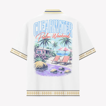 Clearwater Palm Weekend Hawaiian Shirt & Shorts Set