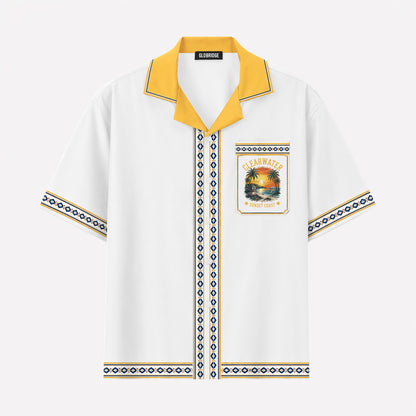 Clearwater Sunset Coast Hawaiian Shirt & Shorts Set