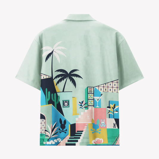 Coastal Villa Hawaiian Shirt & Shorts Set