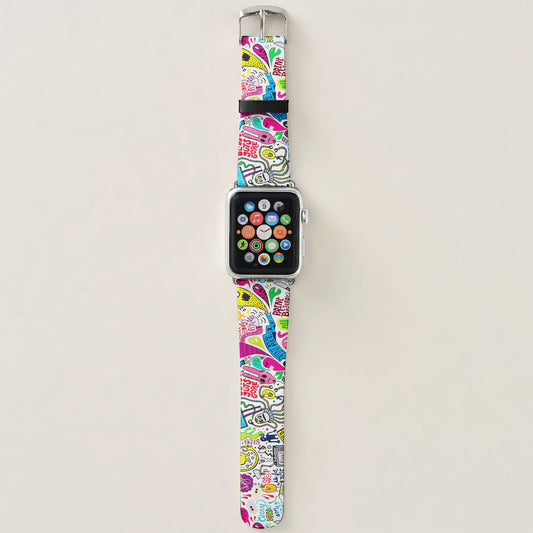 Color Pop Doodle Watch Band