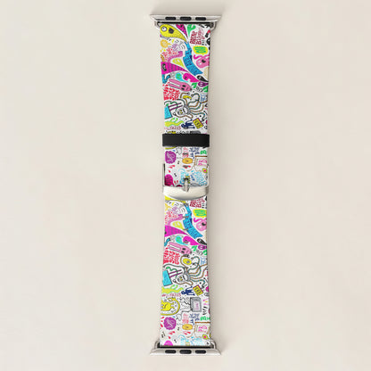 Color Pop Doodle Watch Band