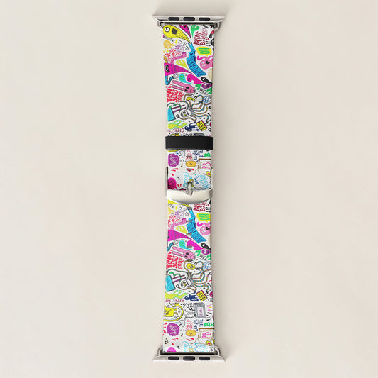 Color Pop Doodle Watch Band
