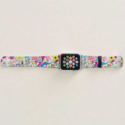 Color Pop Doodle Watch Band