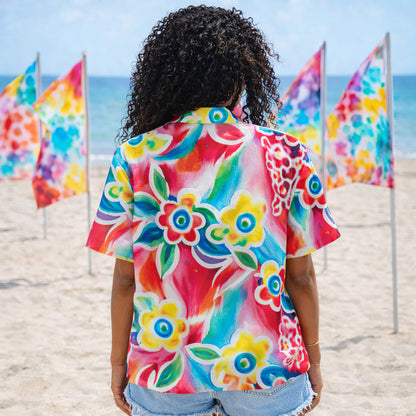 Rainbow Floral Shirt