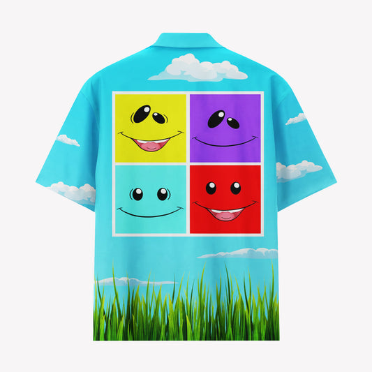 Colorful Smiley Face Summer Hawaiian Shirt