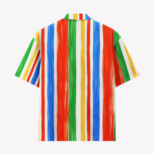 Colorful Stripe Hawaiian Shirt