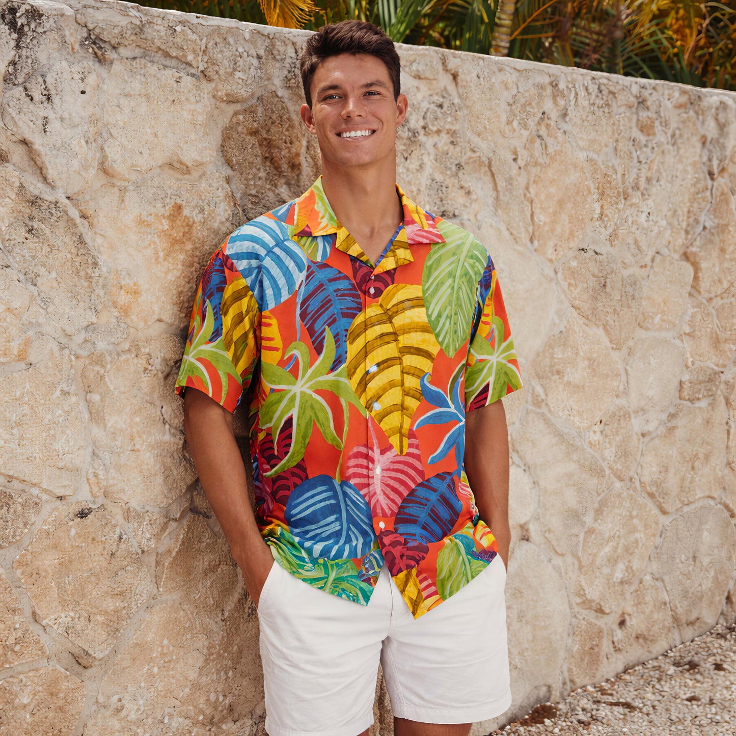 Colorful Tropical Leaves Hawaiian Shirt
