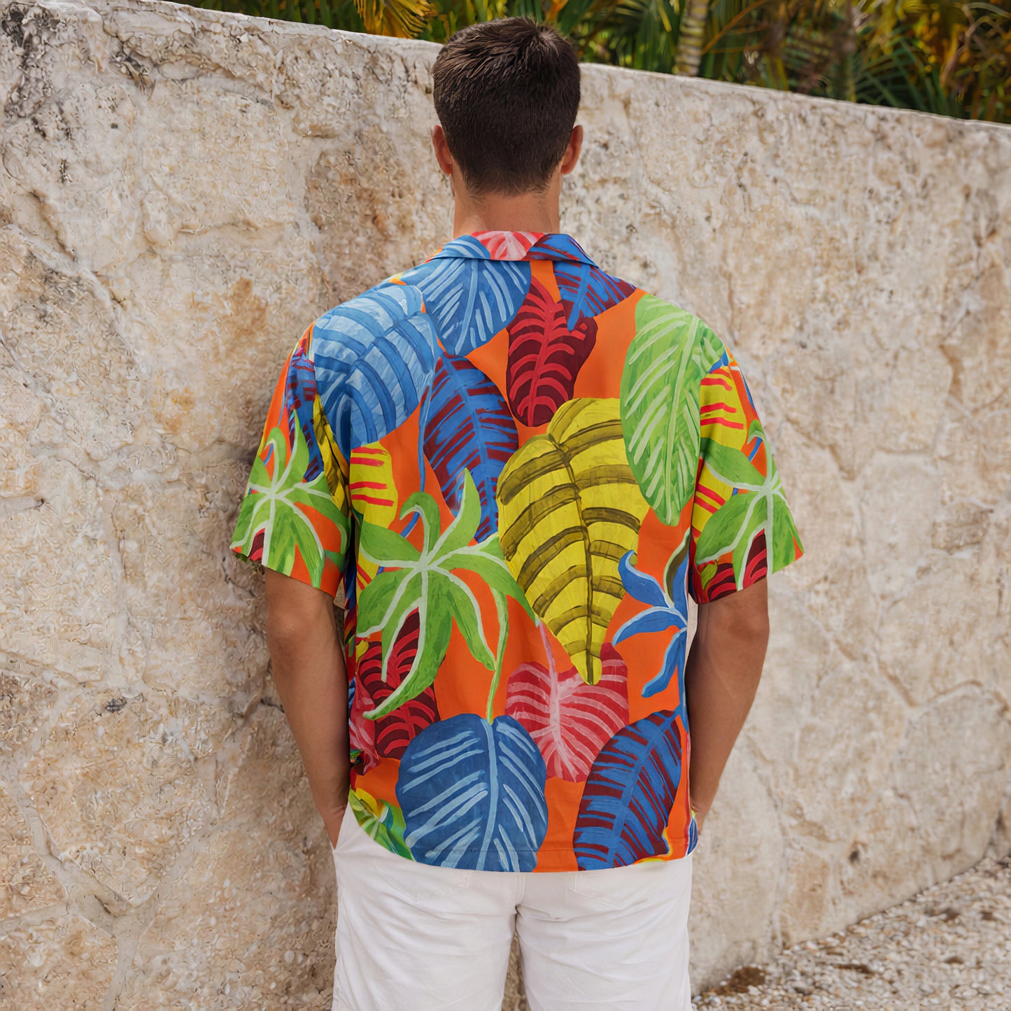 Colorful Tropical Leaves Hawaiian Shirt