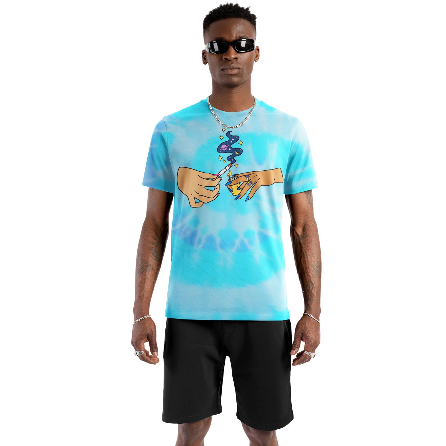 Cosmic Hand-Off Tie-Dye T-Shirt
