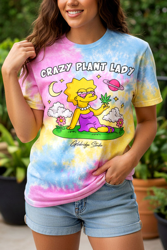 Crazy Plant Lady Tie Dye Graphic Tee