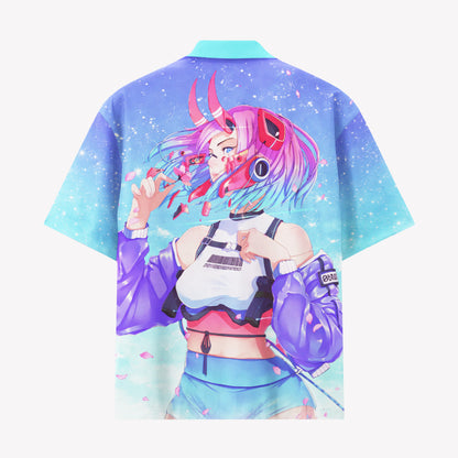 Cyber Anime Girl Hawaiian Shirt